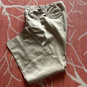 TRAVELSMITH Khaki Travel Pants with Hidden Inside Zip Pocket Size 35